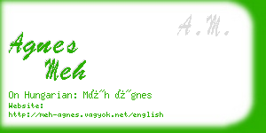 agnes meh business card